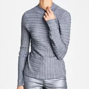 INC International Concepts Gray Mock Neck Top
